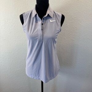 Nike Women's Light Gray Sleeveless Tank Top